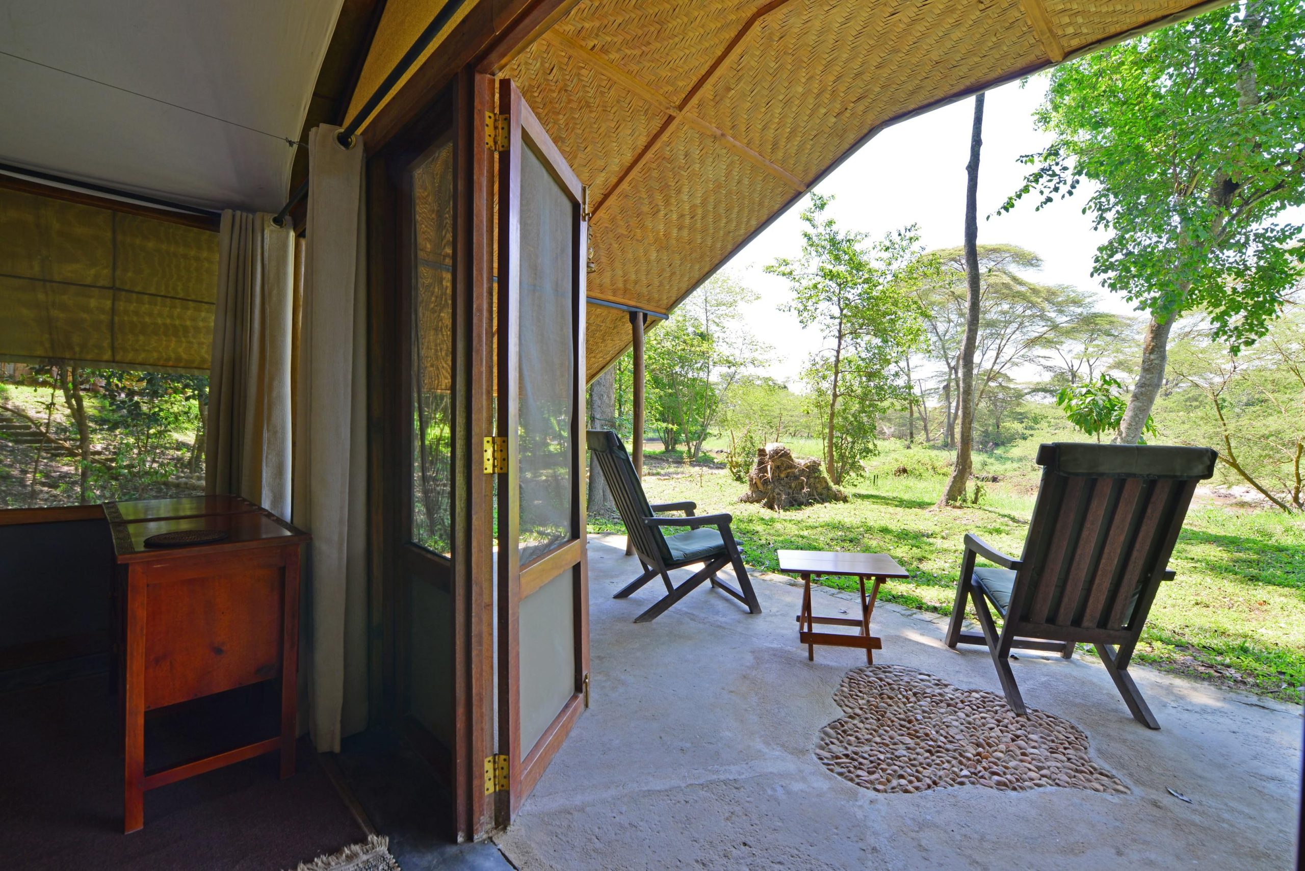 Ishasha Wilderness Camp room veranda