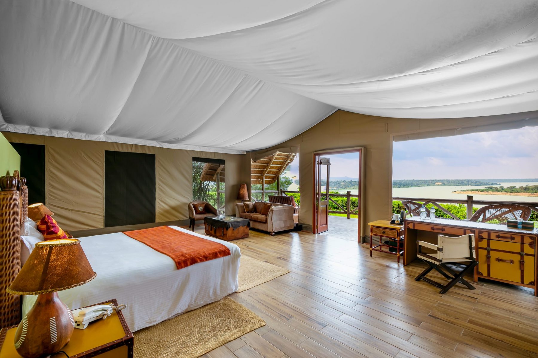 Mweya-Safari-Lodge-Deluxe-Tents-Double-bed_View-2-scaled